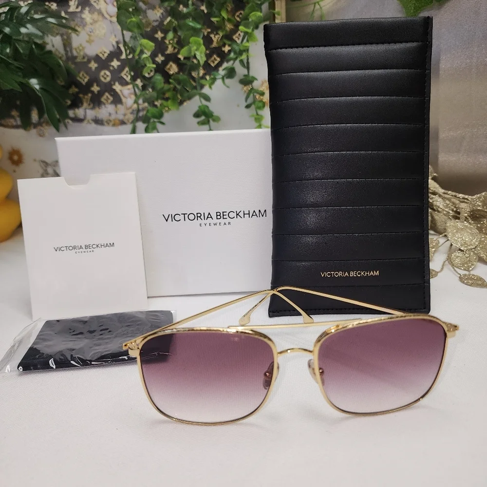 Authentic Victoria Beckham Sunglasses VB202S W/ Box, Carry Case And Cloth
